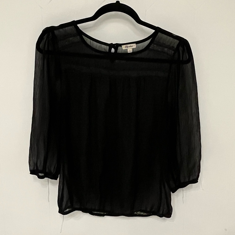 Black Sheer Blouse